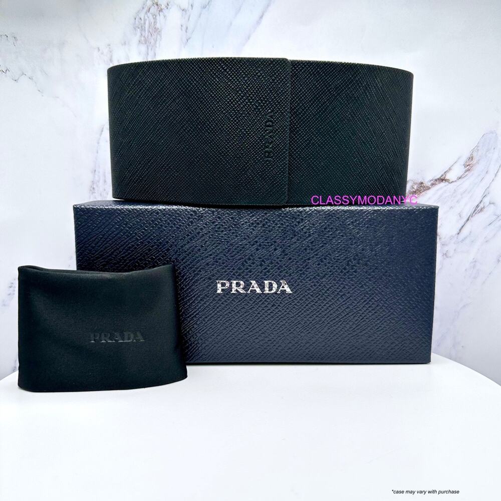 PRADA Sunglasses Gold Metal Oval Symbole PR65ZS ZVN20I Light Brown Purple Lens - Picture 6 of 6